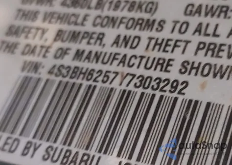 2000 Subaru Legacy Brighton z USA, uszkodzony, nr VIN 4S3BH6257Y7303292